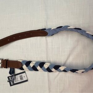 Vineyard Vines Men's Braided Navy, Blue and White Belt--Size 30